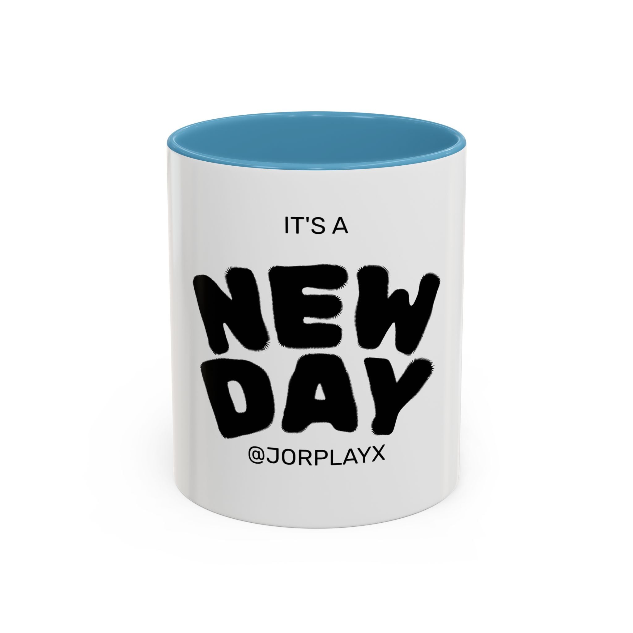 It's a New Day Accent Coffee Mug — Inspirational Ceramic Coffee Cup (11/15oz)