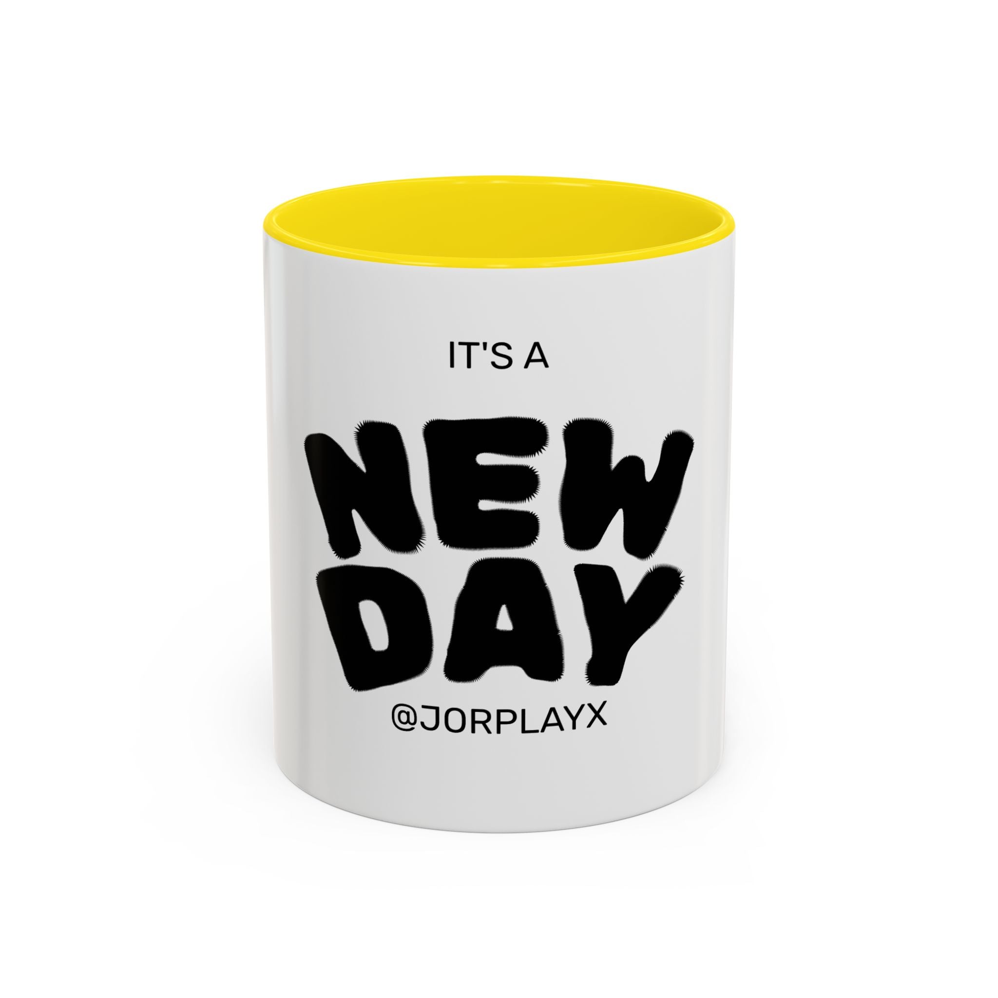 It's a New Day Accent Coffee Mug — Inspirational Ceramic Coffee Cup (11/15oz)