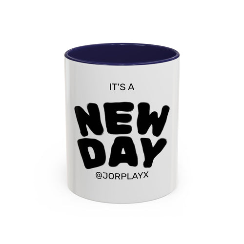 It's a New Day Accent Coffee Mug — Inspirational Ceramic Coffee Cup (11/15oz)