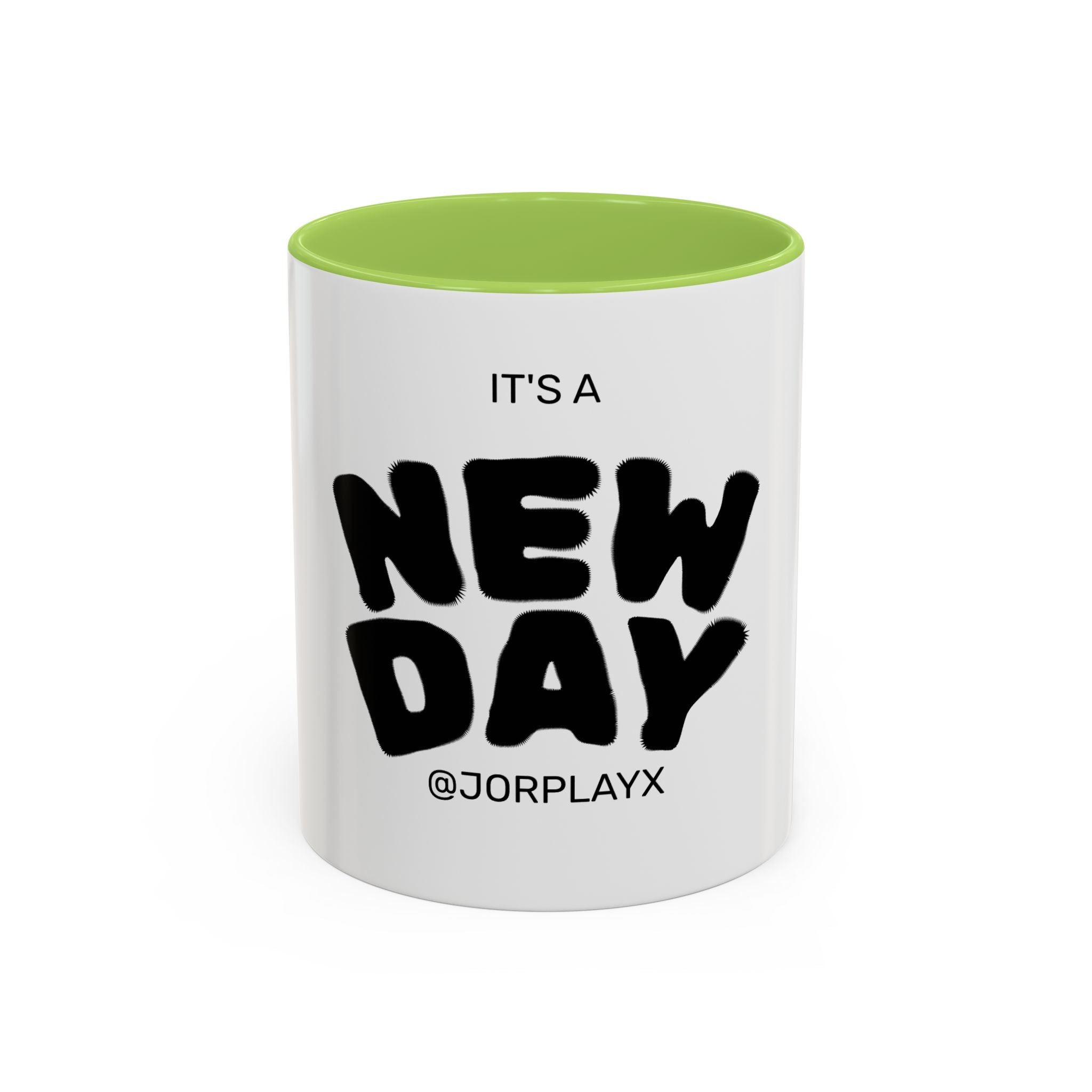 It's a New Day Accent Coffee Mug — Inspirational Ceramic Coffee Cup (11/15oz)