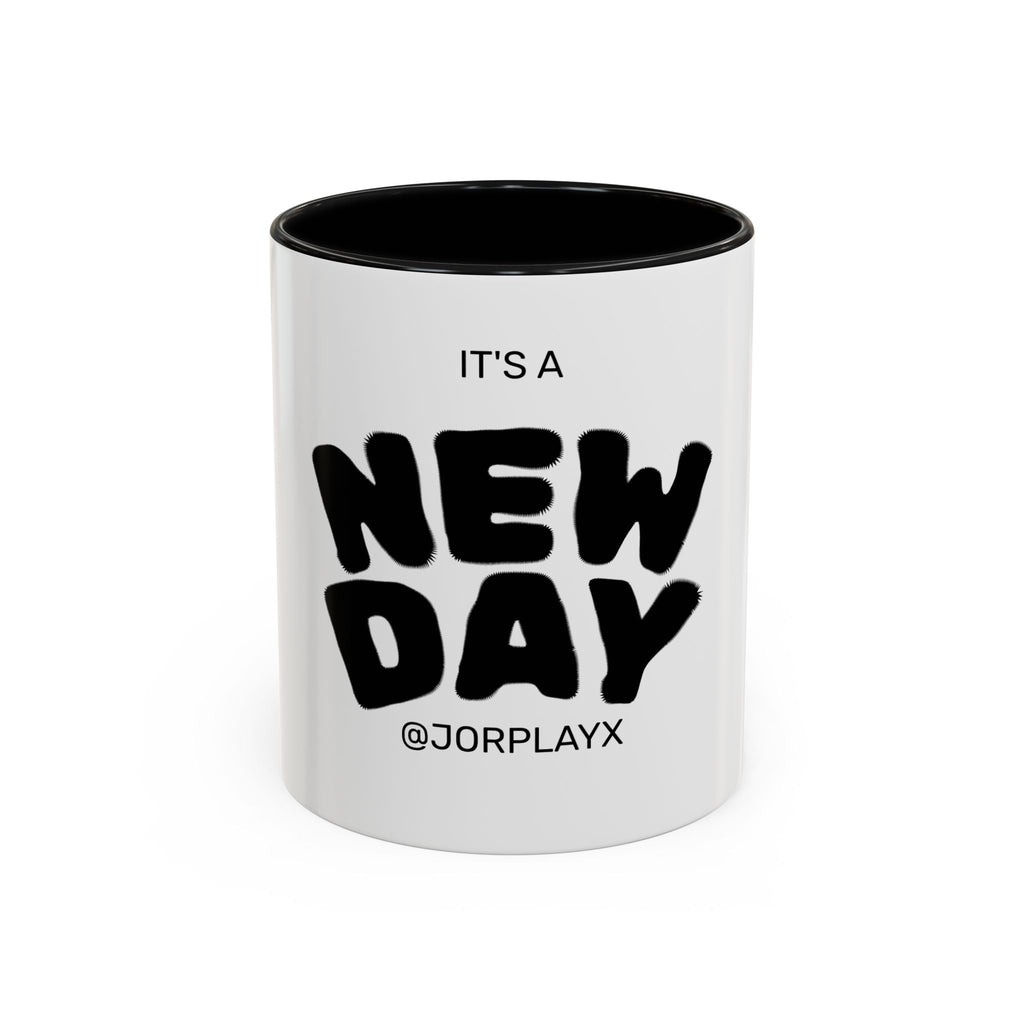 It's a New Day Accent Coffee Mug — Inspirational Ceramic Coffee Cup (11/15oz)